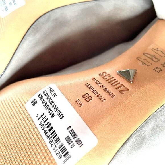 NIB SCHUTZ BRAELYN FRONT LACE SUEDE BOOTIES IN MOUSE/LIGHT GREY SZ:9 NWT - Picture 13 of 16